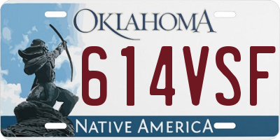 OK license plate 614VSF