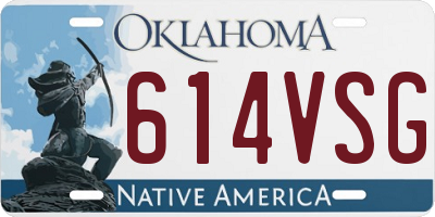 OK license plate 614VSG