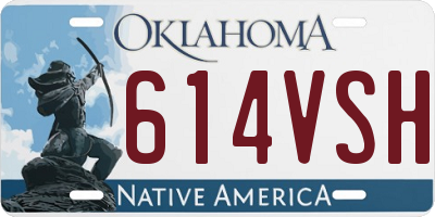 OK license plate 614VSH