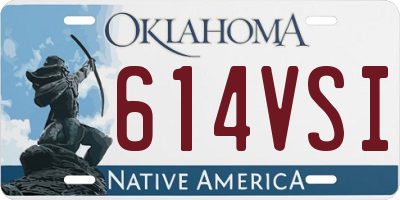 OK license plate 614VSI