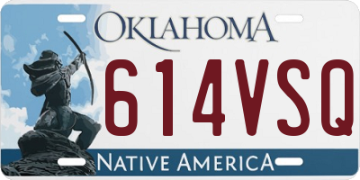 OK license plate 614VSQ