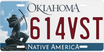 OK license plate 614VST