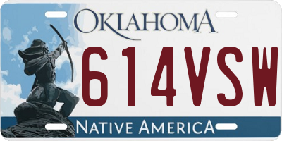 OK license plate 614VSW