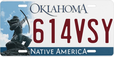 OK license plate 614VSY