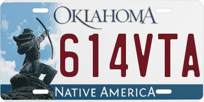 OK license plate 614VTA