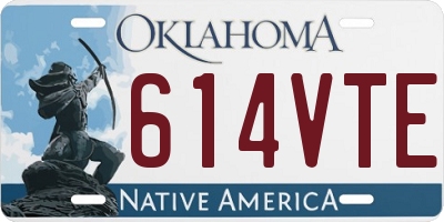 OK license plate 614VTE