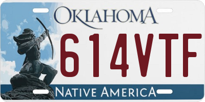 OK license plate 614VTF