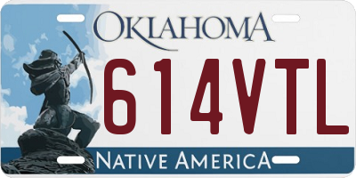 OK license plate 614VTL