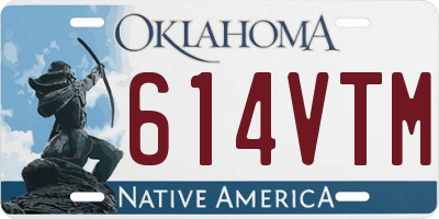 OK license plate 614VTM