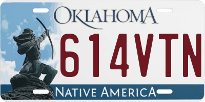 OK license plate 614VTN