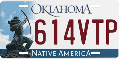 OK license plate 614VTP