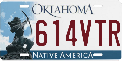 OK license plate 614VTR