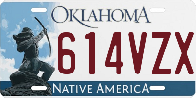 OK license plate 614VZX