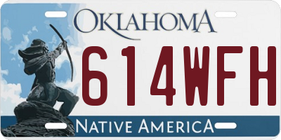 OK license plate 614WFH