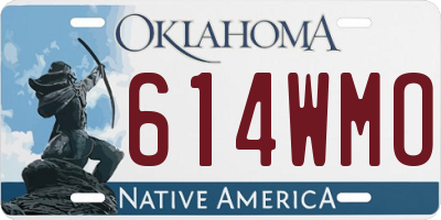 OK license plate 614WMO
