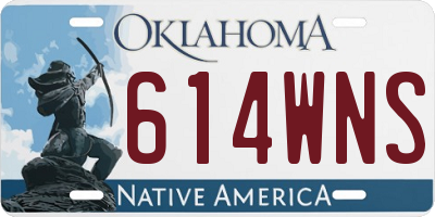 OK license plate 614WNS