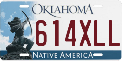 OK license plate 614XLL