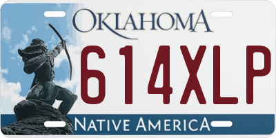 OK license plate 614XLP