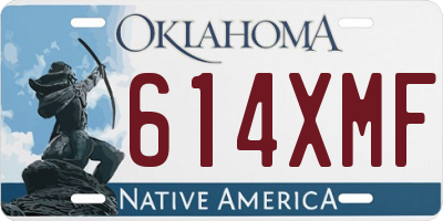 OK license plate 614XMF