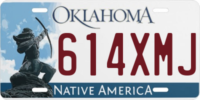 OK license plate 614XMJ