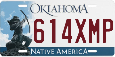 OK license plate 614XMP