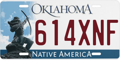 OK license plate 614XNF