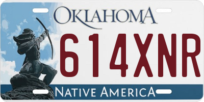 OK license plate 614XNR