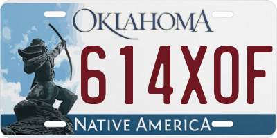 OK license plate 614XOF