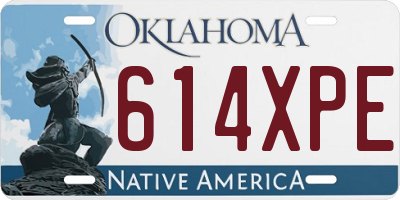 OK license plate 614XPE