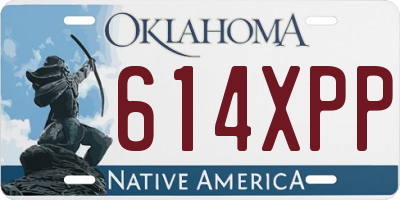 OK license plate 614XPP