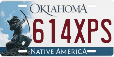 OK license plate 614XPS