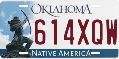 OK license plate 614XQW