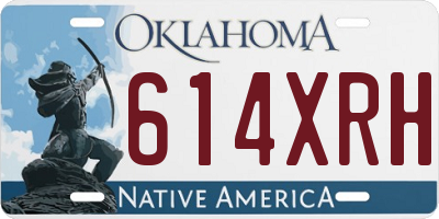 OK license plate 614XRH