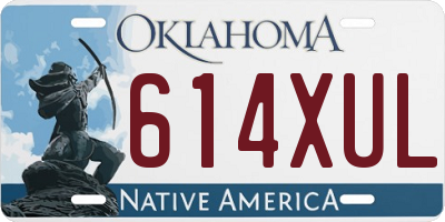 OK license plate 614XUL