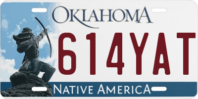 OK license plate 614YAT