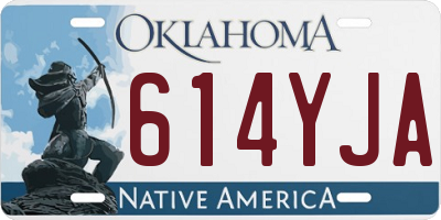 OK license plate 614YJA