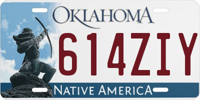 OK license plate 614ZIY