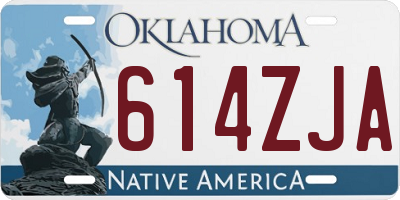 OK license plate 614ZJA