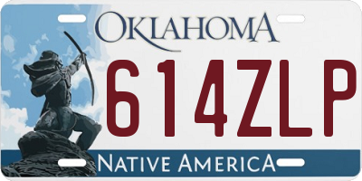 OK license plate 614ZLP