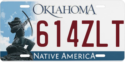 OK license plate 614ZLT