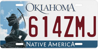 OK license plate 614ZMJ