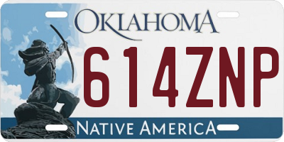 OK license plate 614ZNP