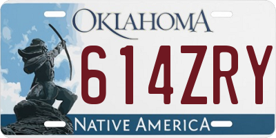 OK license plate 614ZRY
