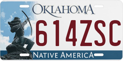 OK license plate 614ZSC