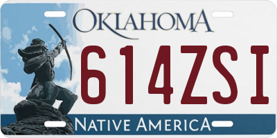 OK license plate 614ZSI
