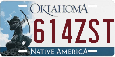 OK license plate 614ZST