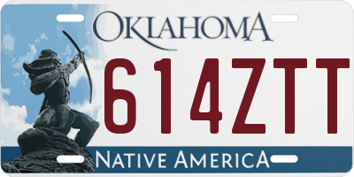 OK license plate 614ZTT