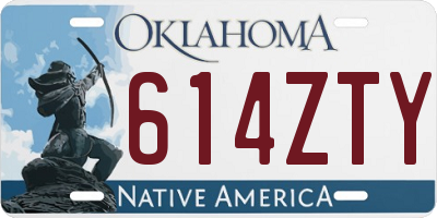 OK license plate 614ZTY