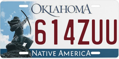 OK license plate 614ZUU
