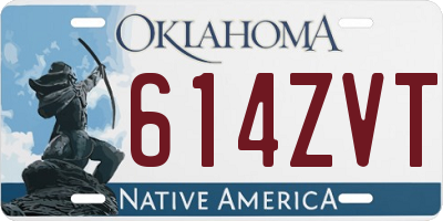 OK license plate 614ZVT
